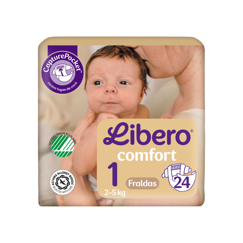 Libero Baby Soft Fralda T1 2-5kg — Bebé - Mamã, Hidratação e Higiene, Muda da Fralda