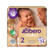 Libero Baby Soft Fraldas T2 3-6kg 34 unidades — Bebé - Mamã, Hidratação e Higiene, Muda da Fralda