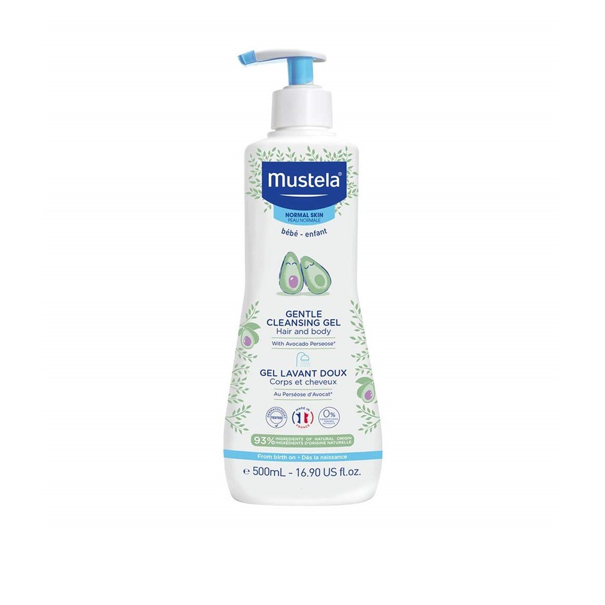 Mustela Bebê Gel Dermo-Lavante Cabelo&amp;Corpo 500ml