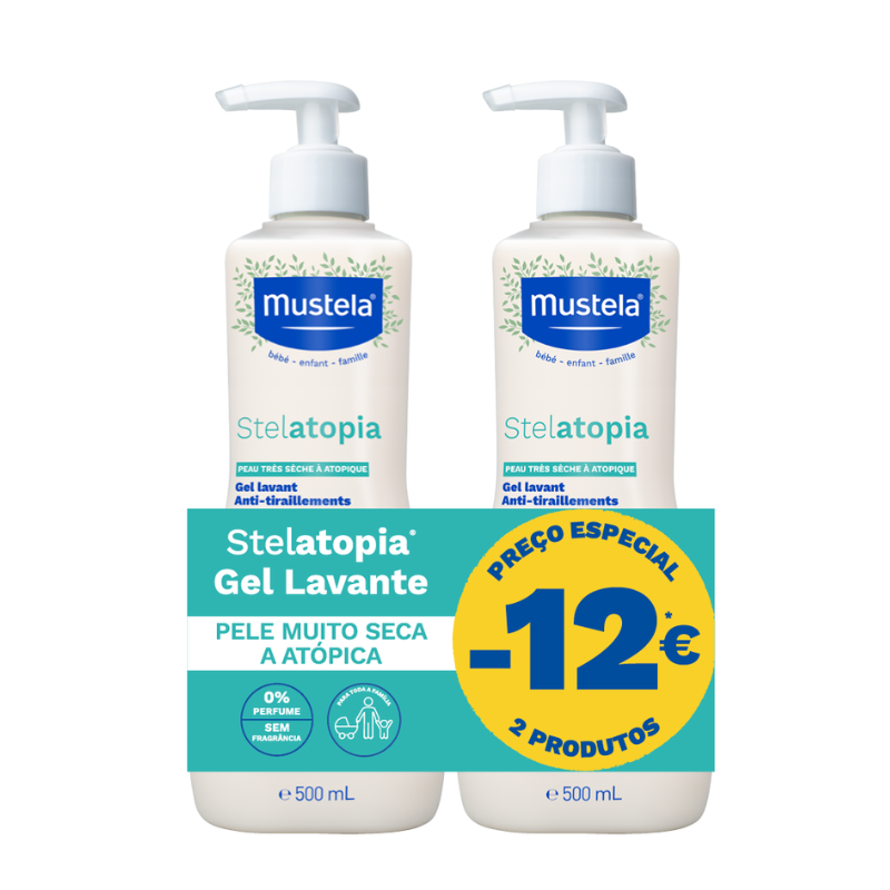 Mustela Stelatopia Gel de Limpeza 2x500ml