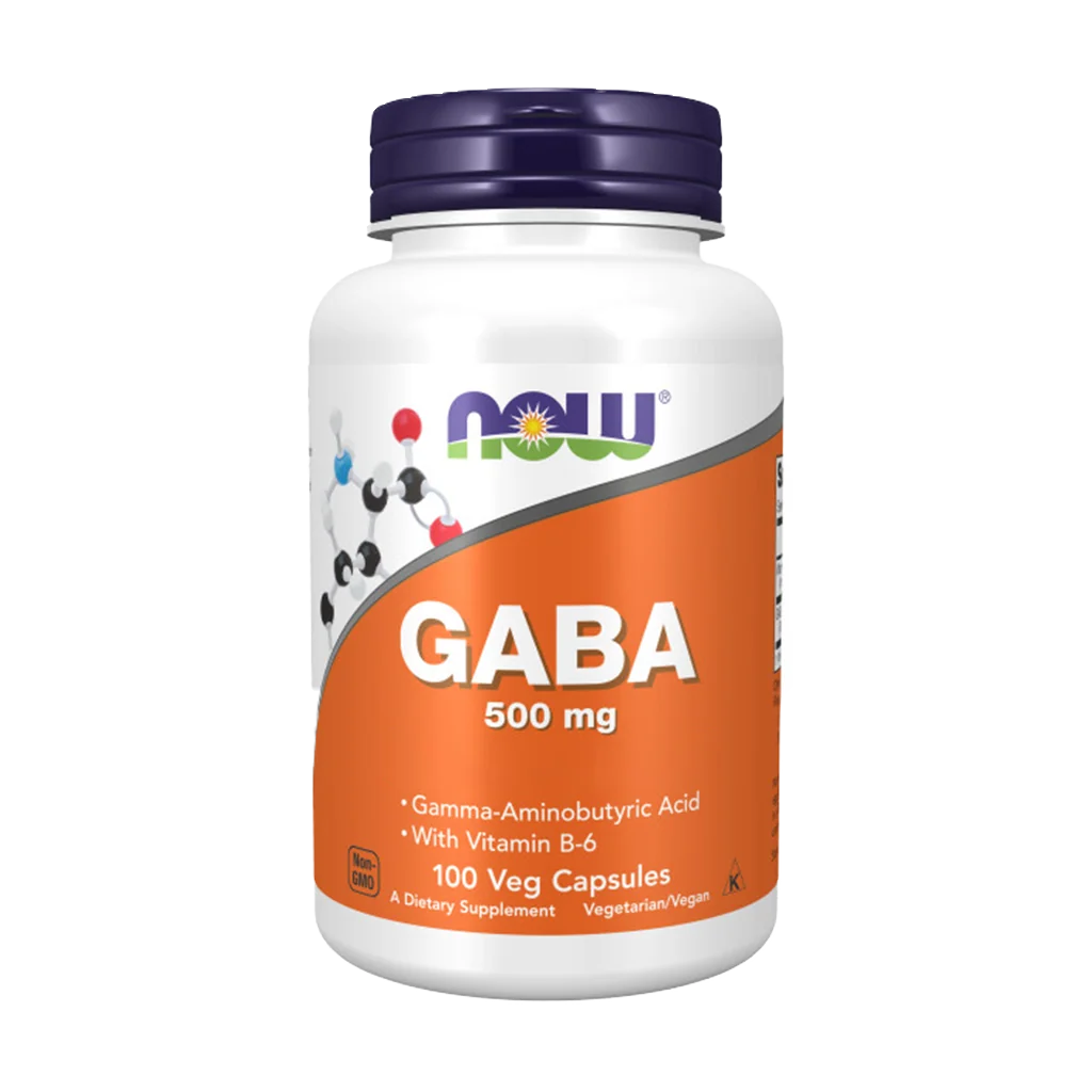 NOW GABA 500mg + Vitamina B6 100 Cápsulas