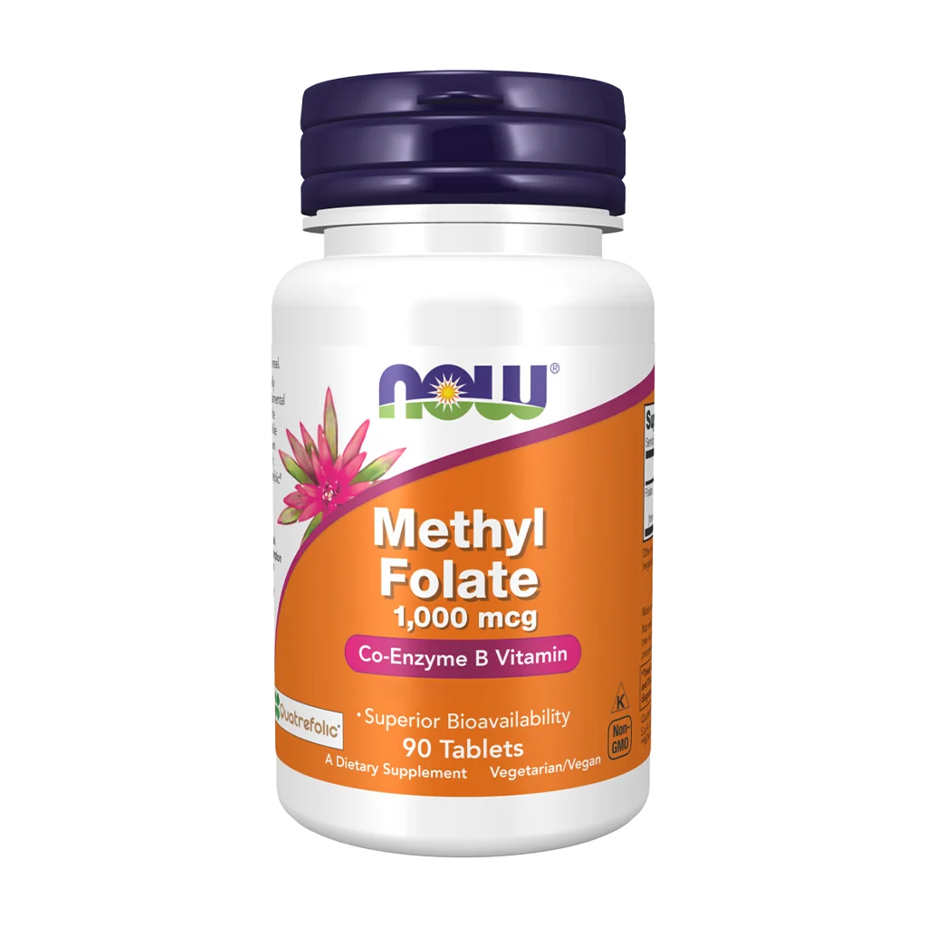 NOW Methyl Folate Coenzima Vitamina B 1g 90 Comprimidos