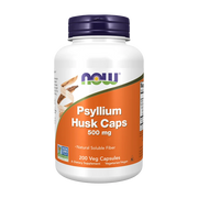 NOW Psyllium 500mg 200 Cápsulas Vegetais