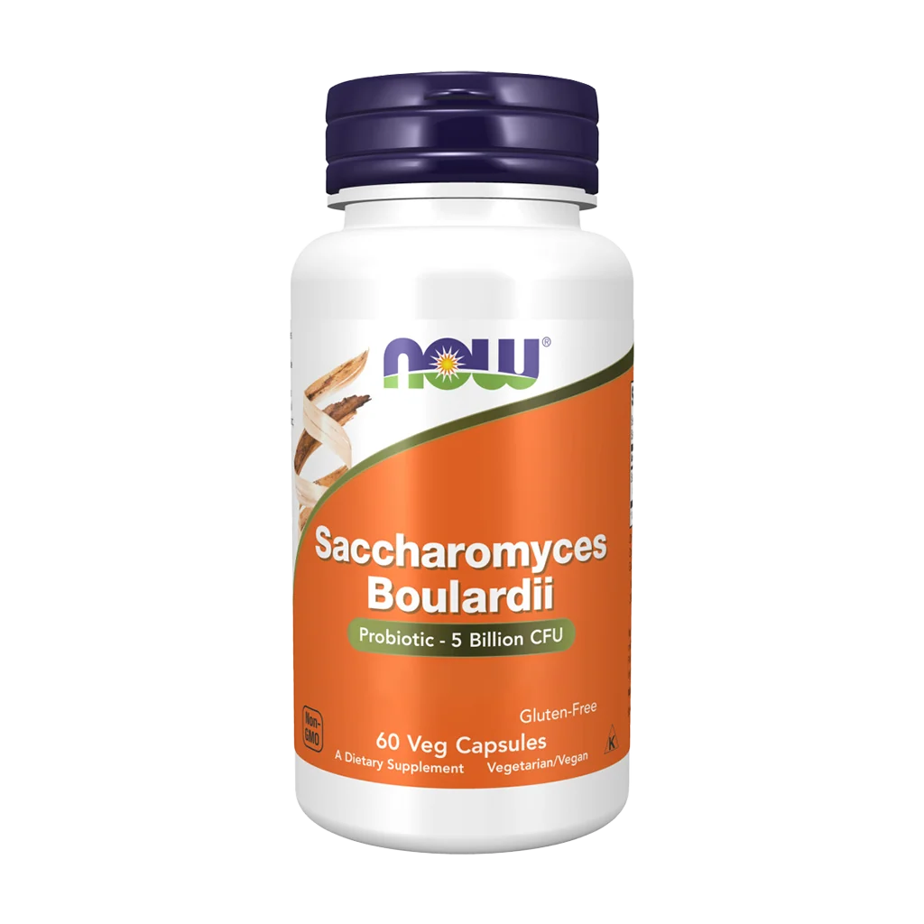 NOW Saccharomyces Boulardii 5 Mil Milhões 60 Cápsulas