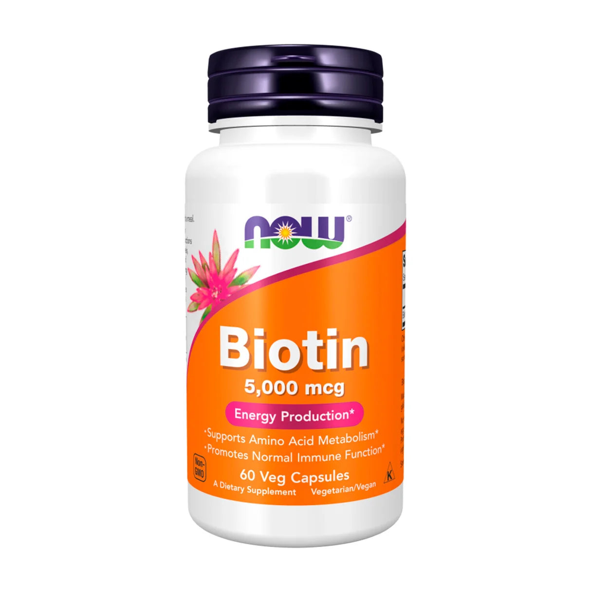 NOW Biotina 5000 mcg 60 Cápsulas