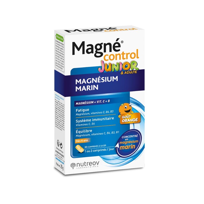 Nutréov Magné Control Junior & Adulto 30 Comprimidos para Chupar — Crianças, Energia (Cansaço / Fadiga), Suplementos