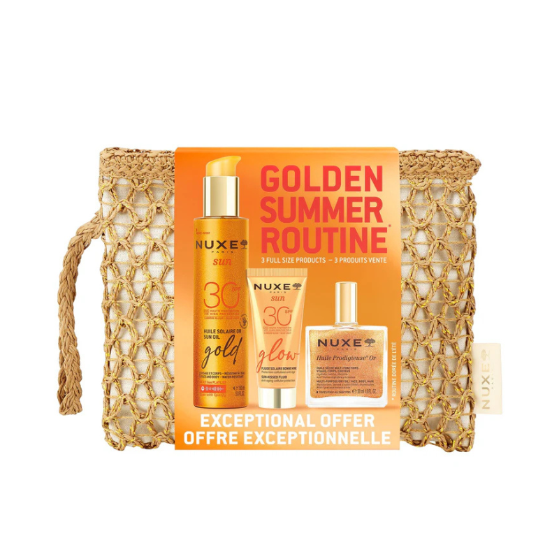 Nuxe Golden Summer Routine Bolsa | Kit Solar SPF30 + Huile Prodigieuse Or