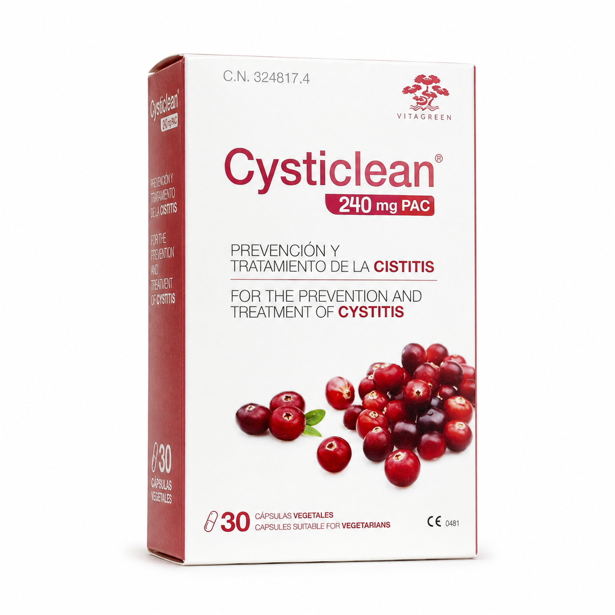 Cysticlean 240mg 30 Cápsulas — Infeções Urinárias, Saúde, Saúde Íntima e Urinária