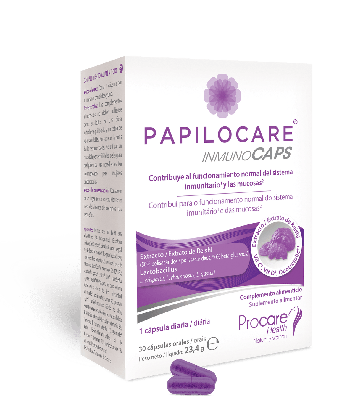 Papilocare Inmunocaps 30 Cápsulas — Infeções vaginais, Saúde, Saúde Íntima e Urinária