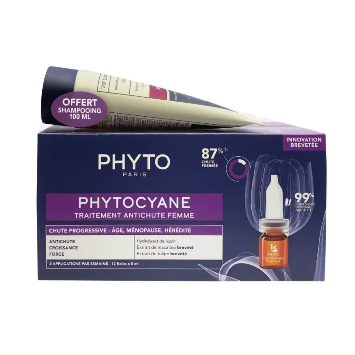 Phyto Cyane Queda Progressiva Mulher 12unid of Champo 100ml