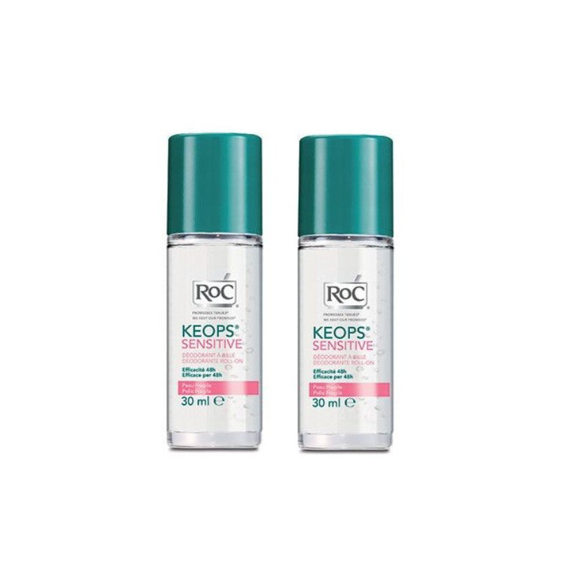 Roc Keops Sensitive Duo Desodorizante Roll-On Pele Sensível 48h 2x30ml — Corpo, Desodorizantes e Antitranspirantes