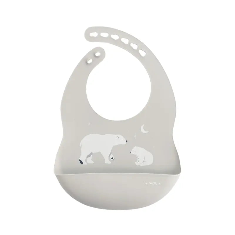 Saro Babete de Silicone Party Polaris Cinza 1 unidade — Acessórios de Alimentação, Alimentação Infantil, Bebé - Mamã