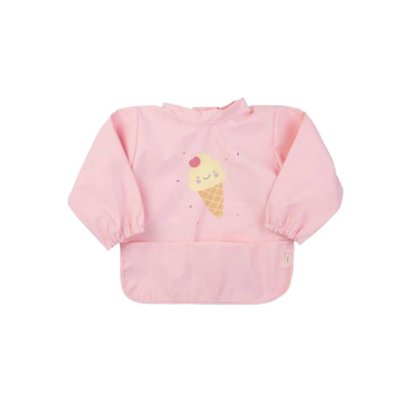 Saro Babete Impermeável com Mangas Rosa Gelado — Acessórios de Alimentação, Alimentação Infantil, Bebé - Mamã
