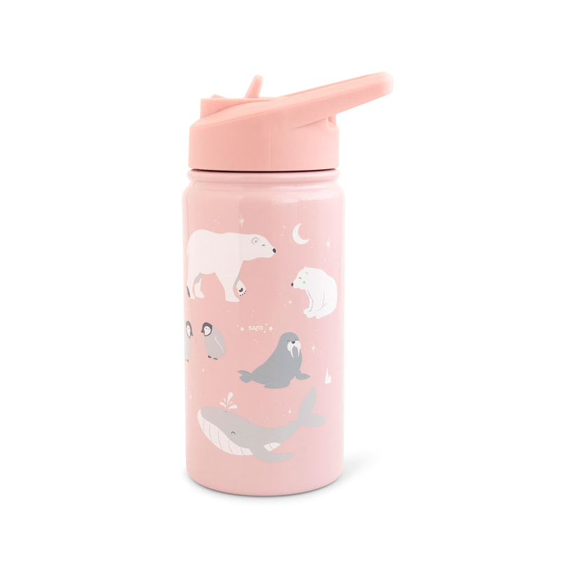 Saro Garrafa com Palhinha e Pega Rosa Gelado — Acessórios de Alimentação, Alimentação Infantil, Bebé - Mamã