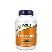 NOW Betaína HCI 648mg 120 Cápsulas