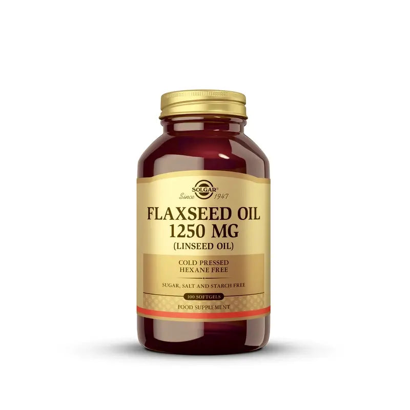 Solgar Óleo de Linhaça 1250mg 100 Cápsulas Moles
