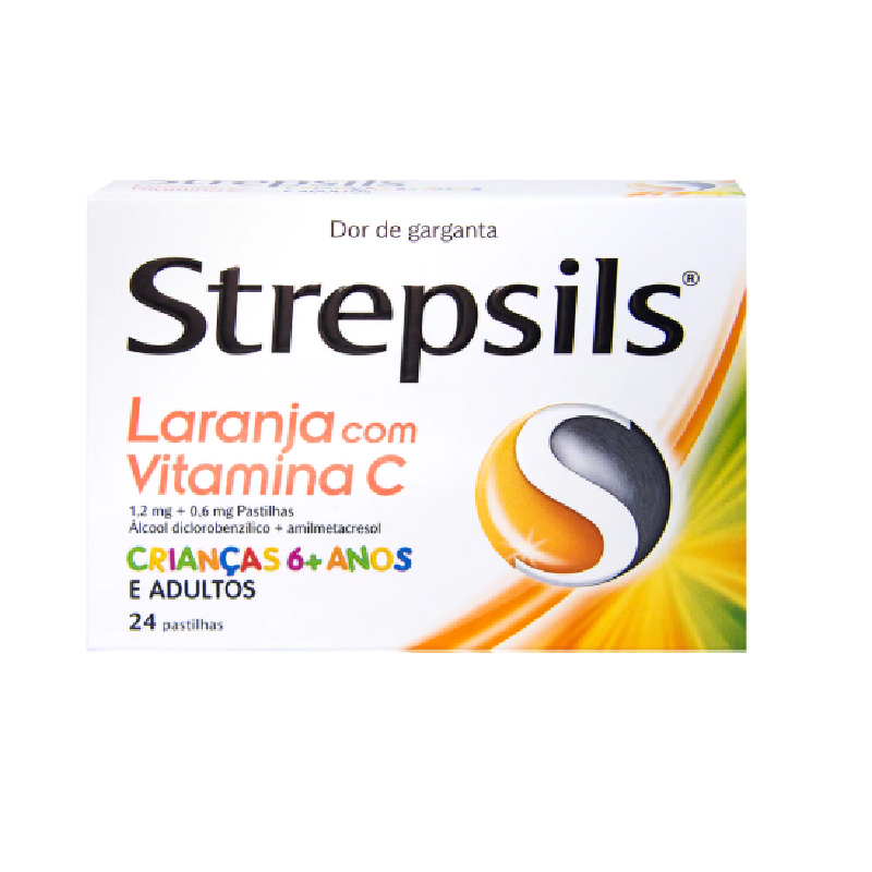 Strepsils Laranja com Vitamina C 24 pastilhas
