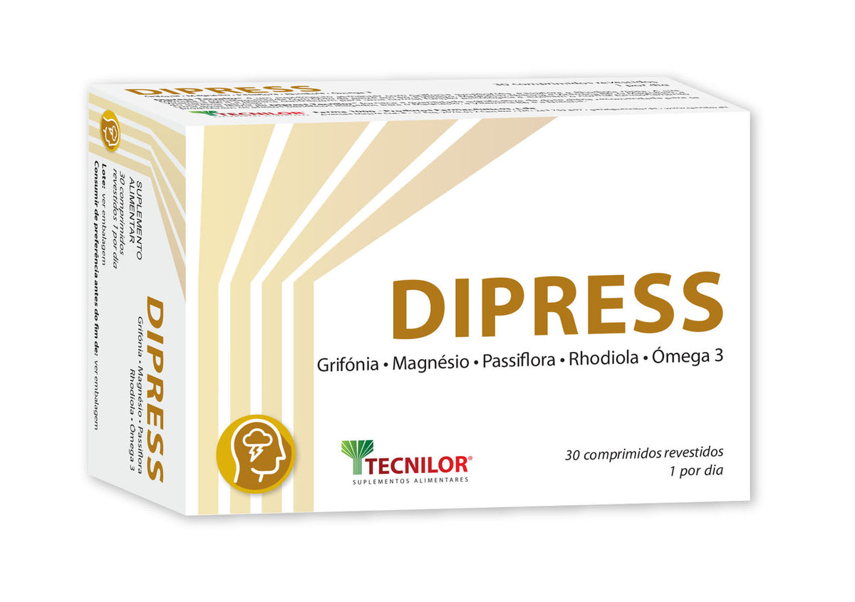 Tecnilor Dipress 30 Comprimidos — Ansiedade e Stress, Descanso e Bem-estar, Suplementos