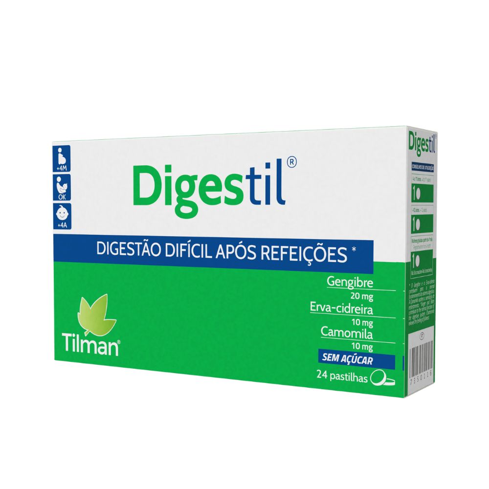 Tilman Digestil Pastilhas 24 unidades — Digestão, Sistema Digestivo, Suplementos