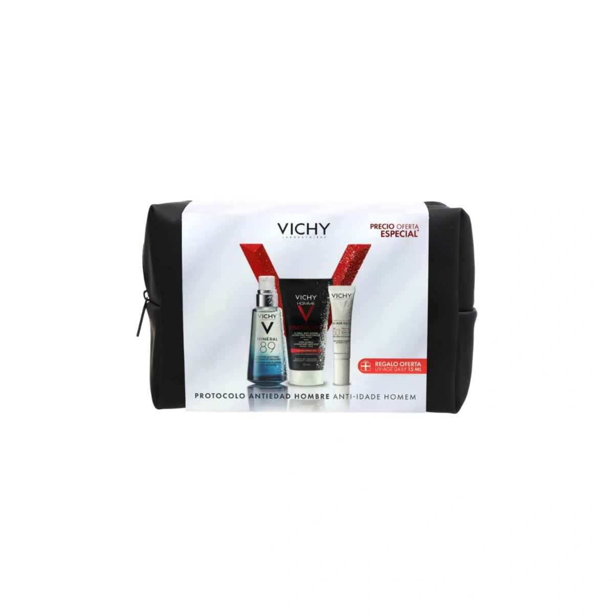 Vichy Homme Coffret Minéral 89 + Structure Force + UV-AGE SPF50+