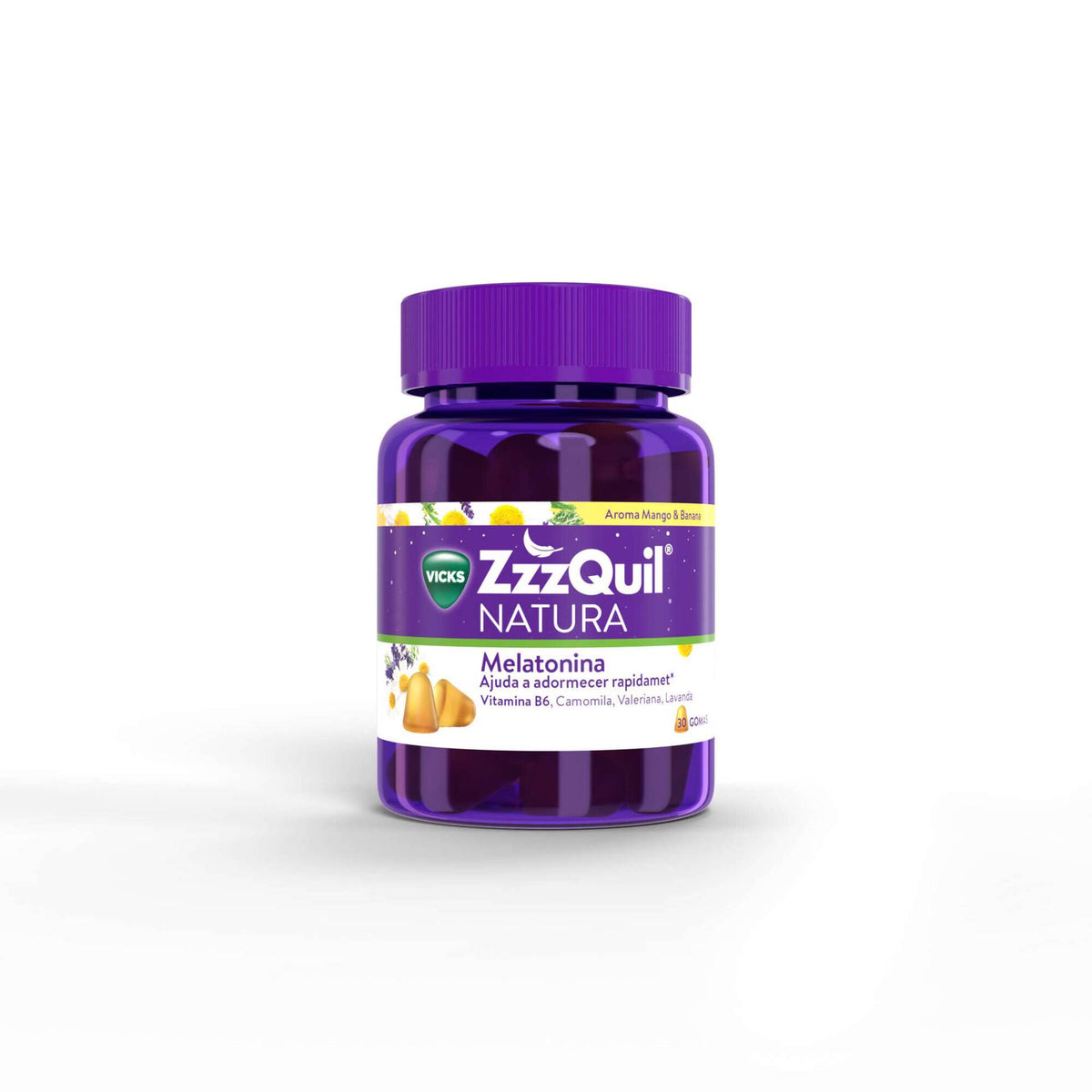 ZzzQuil Natura Manga Banana 30 Gomas — Descanso e Bem-estar, Perturbações do Sono, Suplementos