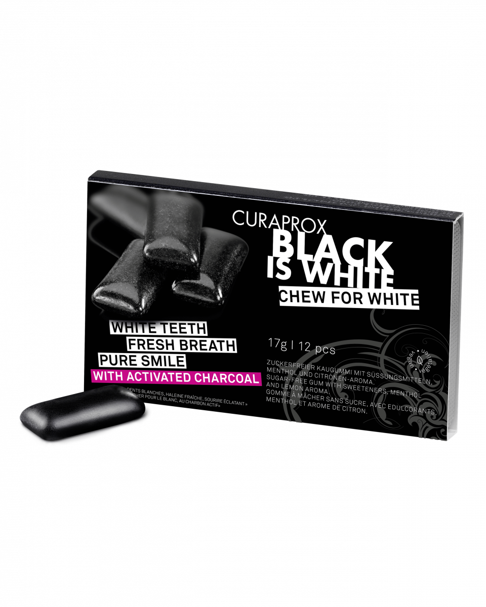 Curaprox Black is white Gum-Caixa 12 Pastilhas